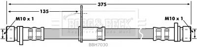 BORG & BECK Bremžu šļūtene BBH7030